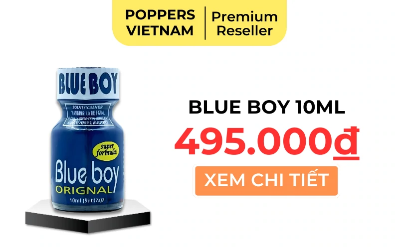 Chai poppers Blue boy có có giá 495.000 tại Đà Lạt của Poppers Việt Nam