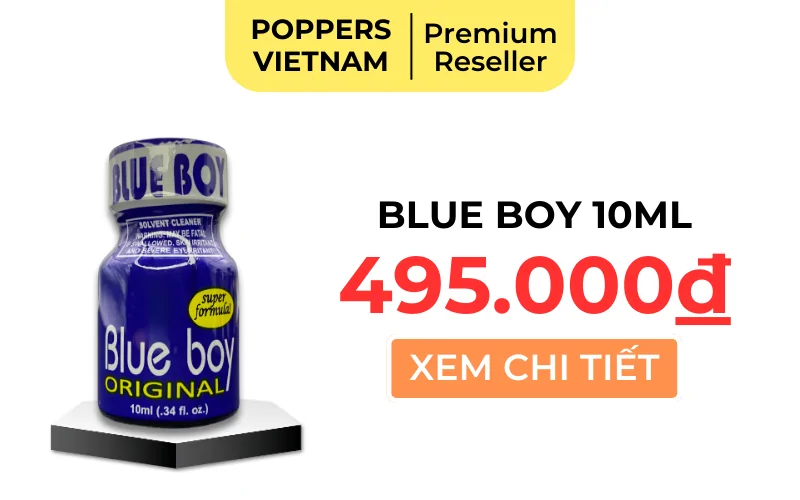 Chai popper Blue Boy 10ml giá 495.000vnđ có sẵn hàng tại Poppers Việt Nam - TP. Hồ Chí Minh