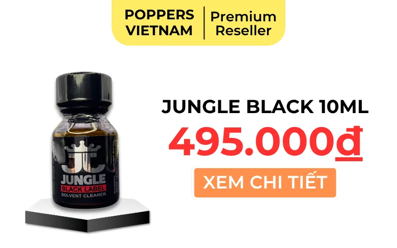 Nút button mua chai popper Jungle Black 10ml với giá 495.000đ