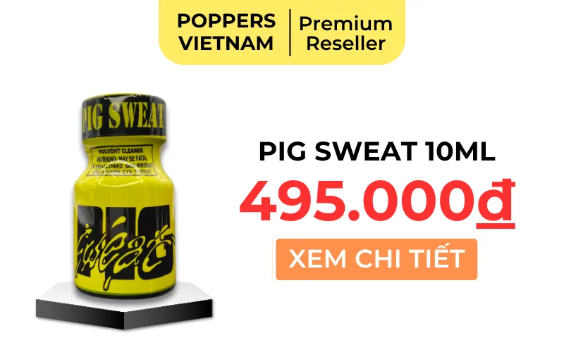 Nút button mua chai popper Pig sweat 10ml giá 495.000