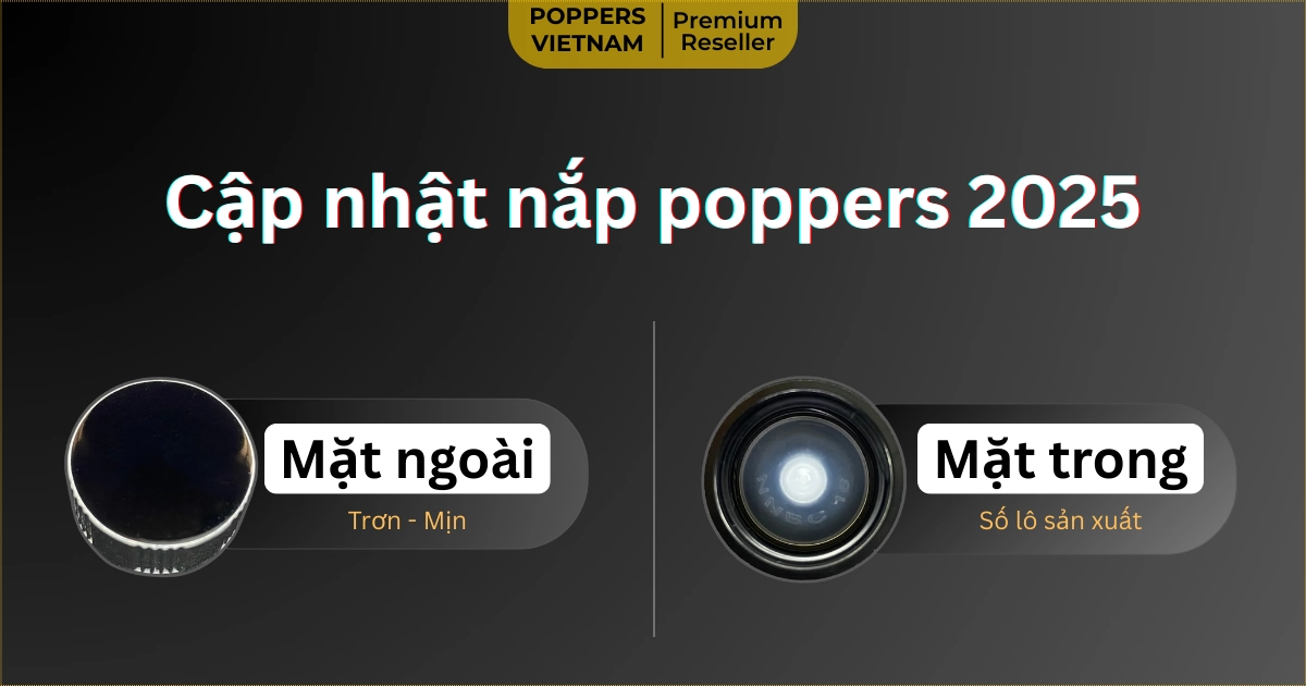 Cập nhật nắp poppers Jungle Black 30ml chính hãng Mỹ 2025 – Nắp trơn, có số lô bên trong