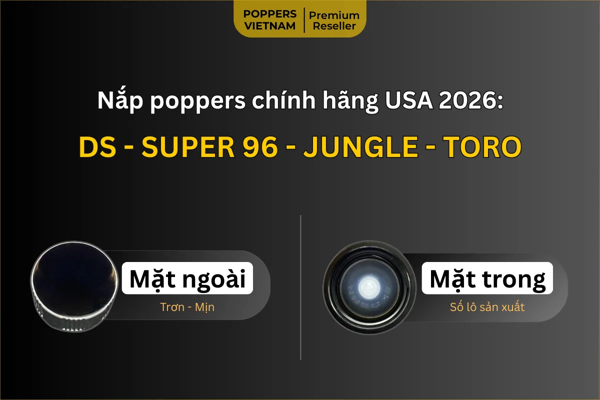 Hình ảnh là mặt trong và ngoài của các sản phẩm: Jungle Platinum, Toro, Super 96, DS Black.