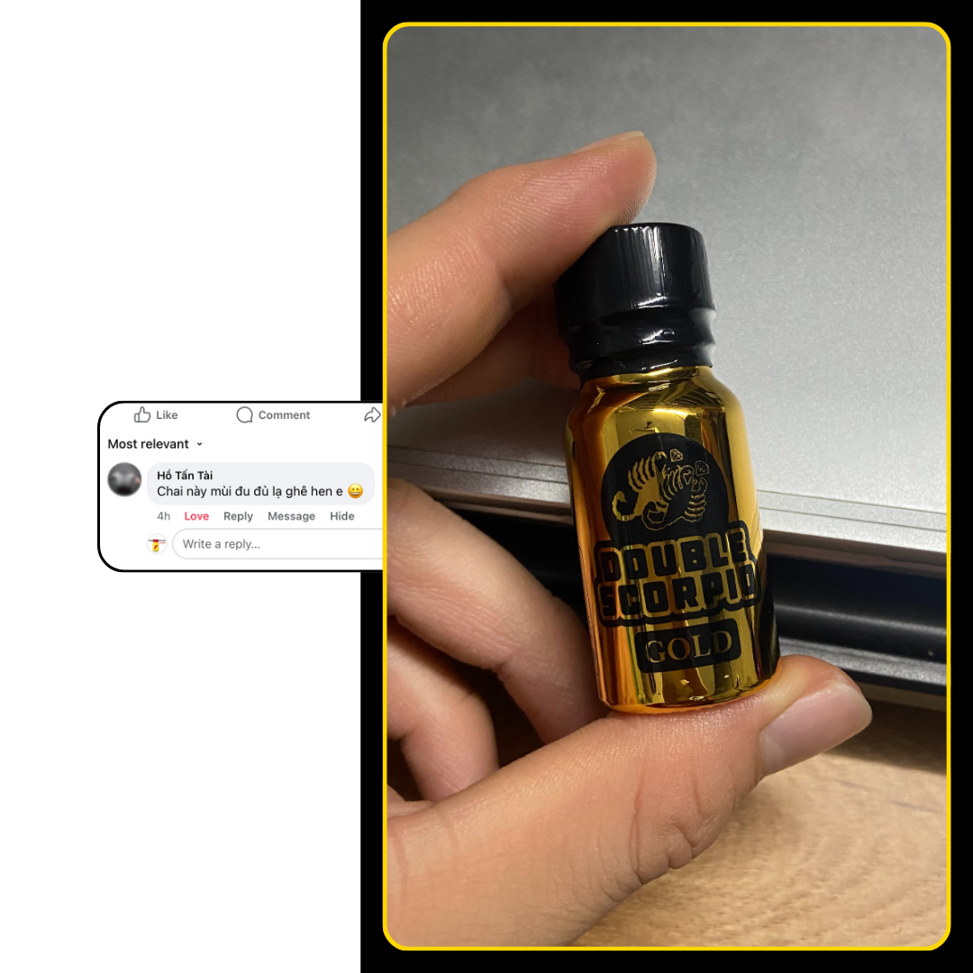Khách review khi sử dụng popper Double Scorpio Gold