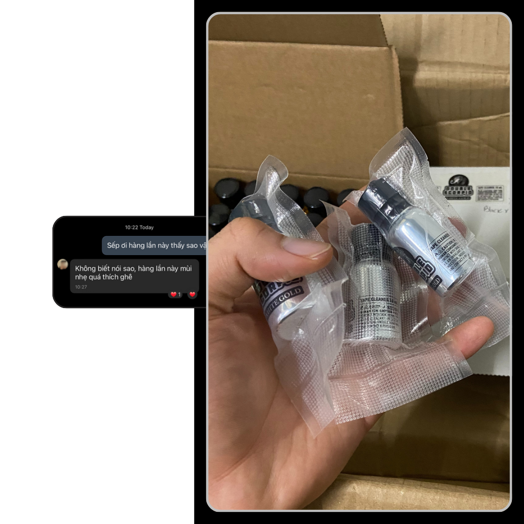 Khách review khi sử dụng popper Double Scorpio White Gold