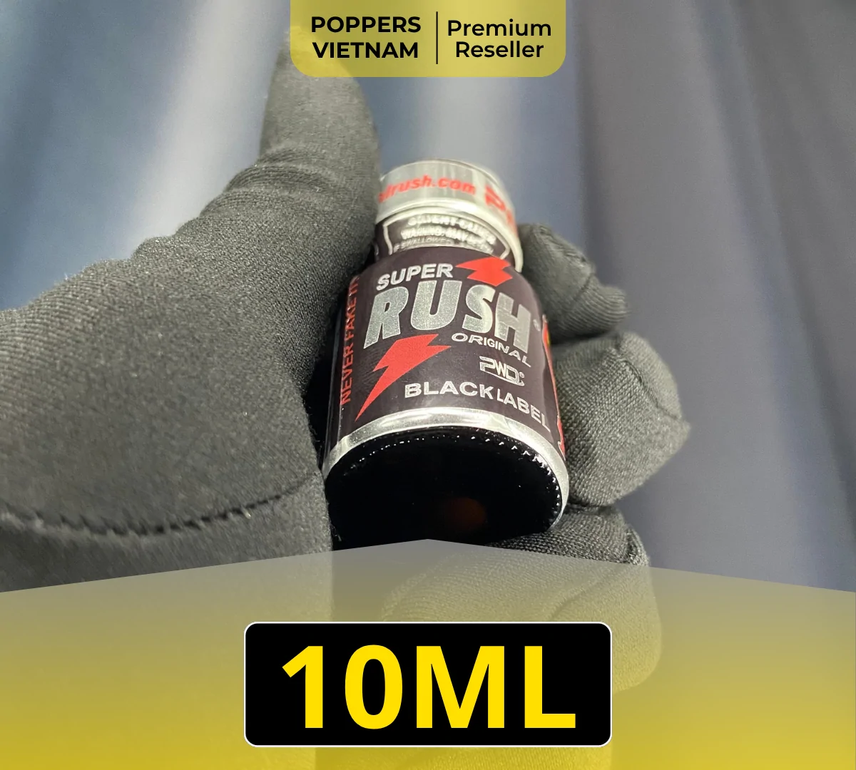 Rush Black 10ml là phiên bản bán chạy nhất thời đại. Đây là lựa chọn hàng đầu cho khách hàng mới tìm hiểu về sản phẩm poppers USA 10ml