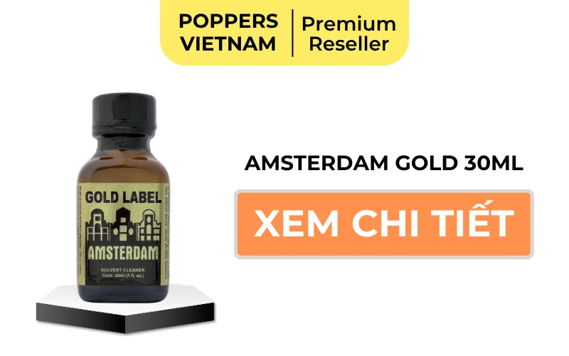 Nút button xem chi tiết chai popper Amsterdam Gold 30ml.