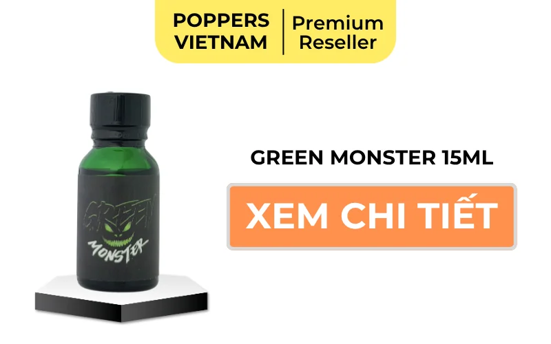Button xem chi tiết chai popper Green Monster 15ml.