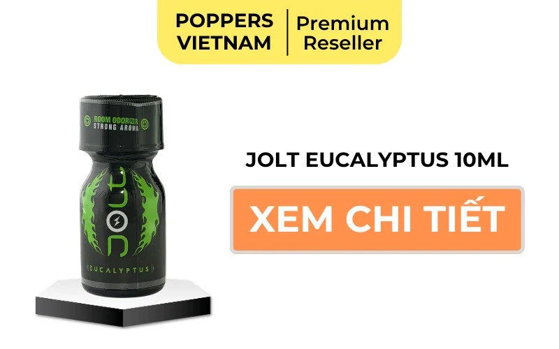 Nút button xem chi tiết chai popper Jolt Eucalyptus 10ml.