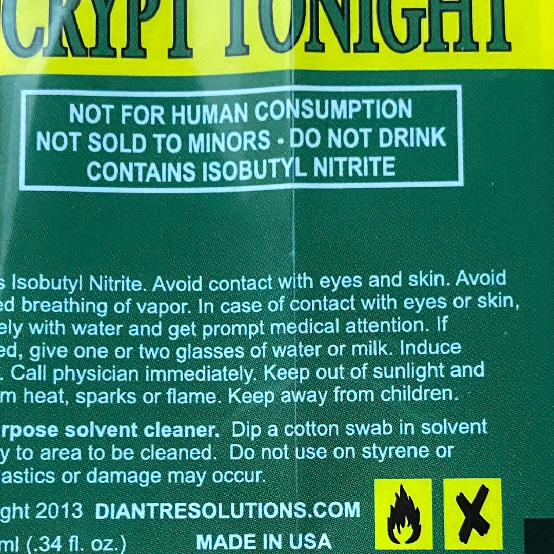 Thành phần của Crypt Tonight USA Popper 10ml được công bố đầy đủ
