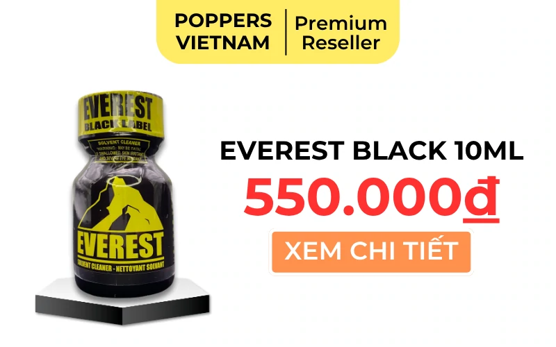 Everest Black 10ml chính hãng USA – Giá 550.000đ tại Poppers Vietnam – Premium Reseller