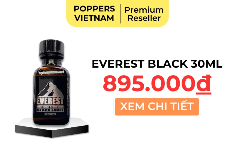 Everest Black 30ml chính hãng USA – Giá 895.000đ tại Poppers Vietnam – Premium Reseller