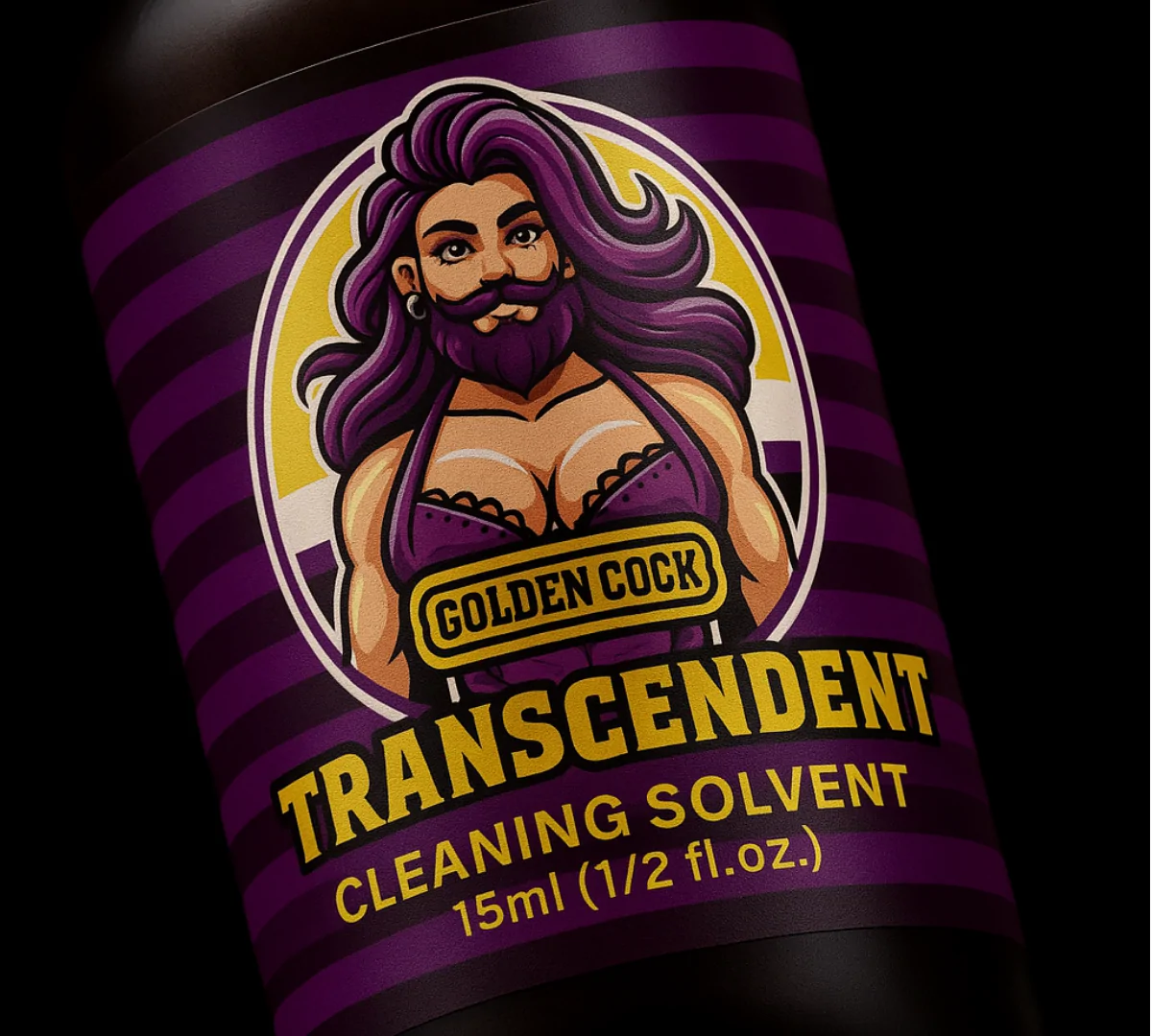 Cận cảnh nhãn chai Golden Cock Transcendent 15ml chính hãng Mỹ
