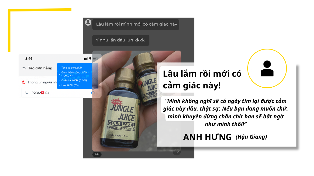 Khách review khi dùng Jungle Gold