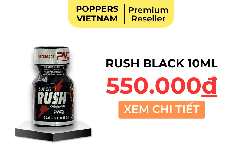 Nút button mua chai poppers Rush Black 10ml giao liền tại TP. Hồ Chí Minh