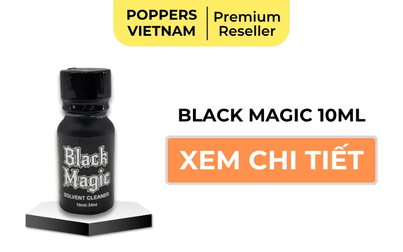 Nút button mua chai popper Black Magic 10ml với giá 600k tại Poppers Việt Nam
